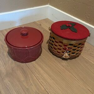 Longaberger Red Accent Baskets & Bins